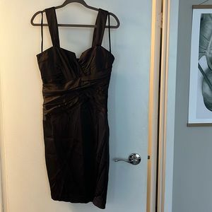 Calvin Klein Brown Satin dress size 10 NWT